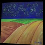 Emma Kay Robinson "Wheaties" Oil on Canvas 20"x20"