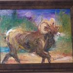 Susan L Tanner "Big Horn" Oil on Canvas 11"x14"